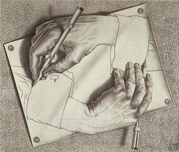 M. C. Escher Hands Drawing Hands